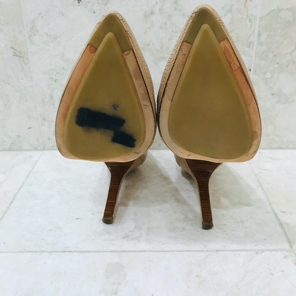 COLE HAAN {10.5} Pumps in Nude Faux Snakeskin - Picture 9 of 13